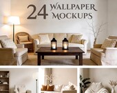 Living Room Mockup Bundle – 24 Neutral Interiors, Wall Art Display (PSD & JPG)