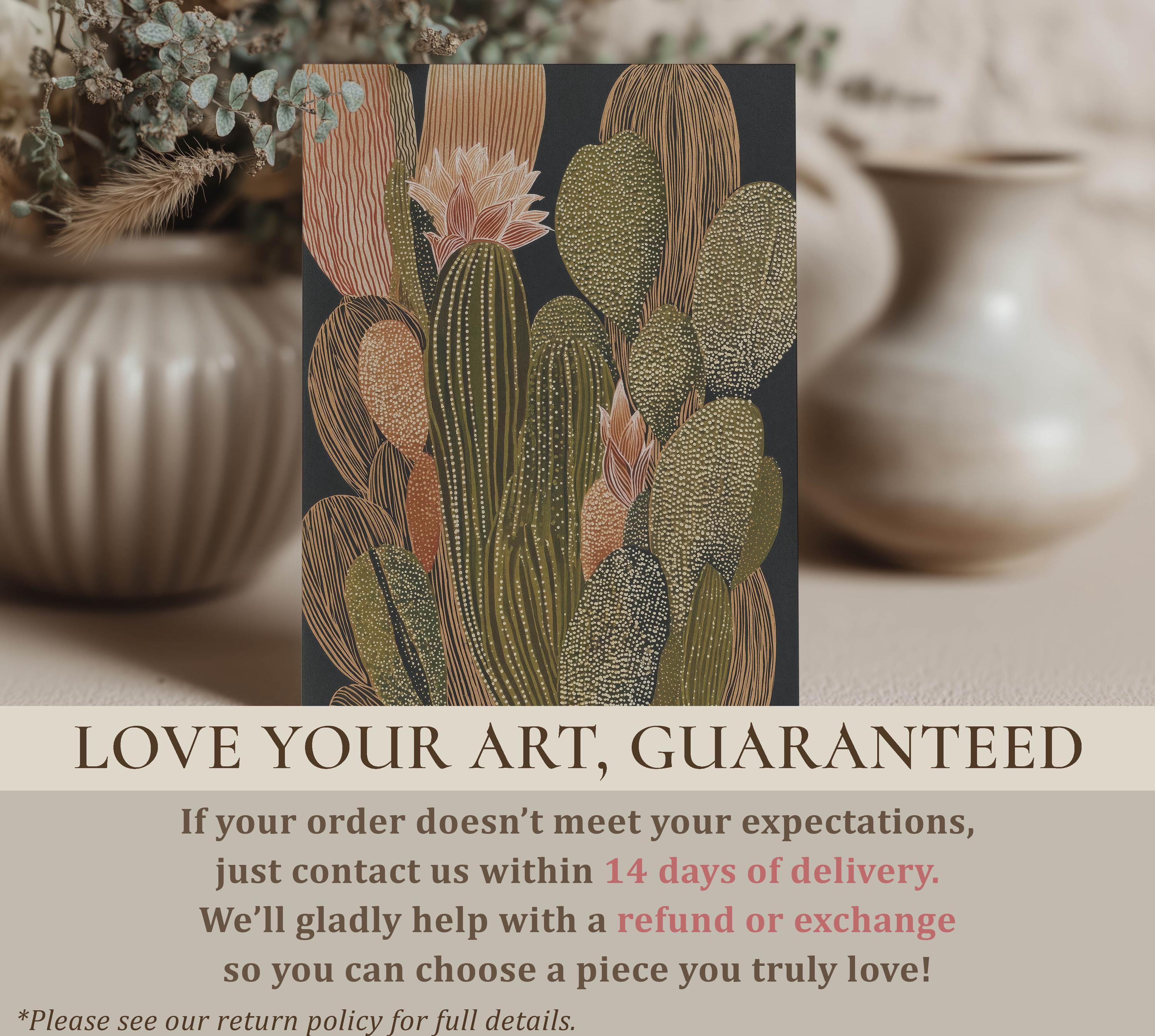 Saguaro Desert Cactus Wall Art Print, Bodern Boho Botanical Poster for ...