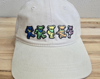 Metallic Grateful Dead Dancing Bears Corduroy Baseball Cap