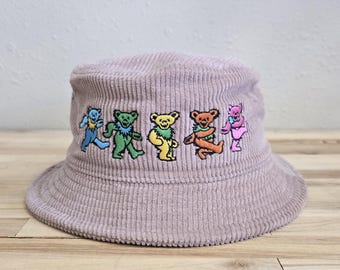 Grateful Dead Dancing Bears Corduroy Bucket Hat