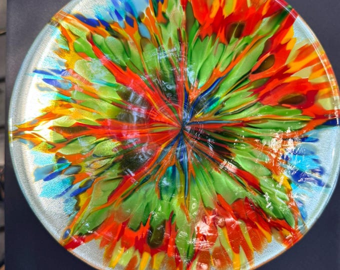 Handmade Abstract Glass Bowl