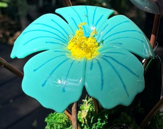 Forever Bloom Collection of Handmade Glass Garden Flowers - Apple Jade and Yellow