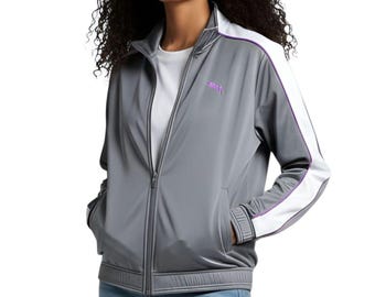VTG Y2K Adidas CLIMALITE Track Jacket Windbreaker Full Zip Gray