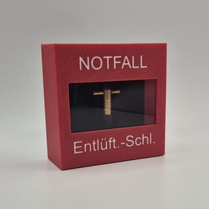 Notfallbox Entlüftungsschlüssel - Lustiges Geschenk für Heimwerker / Heizungsbauer | Originelle Werkstatt Geschenkidee | Werkzeug Deko