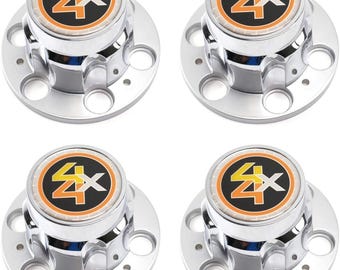 Set di 4 nuovi coprimozzi per ruote da rally 4x4 da 15" e 6 fori, di ricambio per camion Chevy GMC.