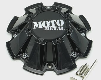 Coprimozzi neri in metallo lucido per ruote Moto con viti M-793 MO962 MO200