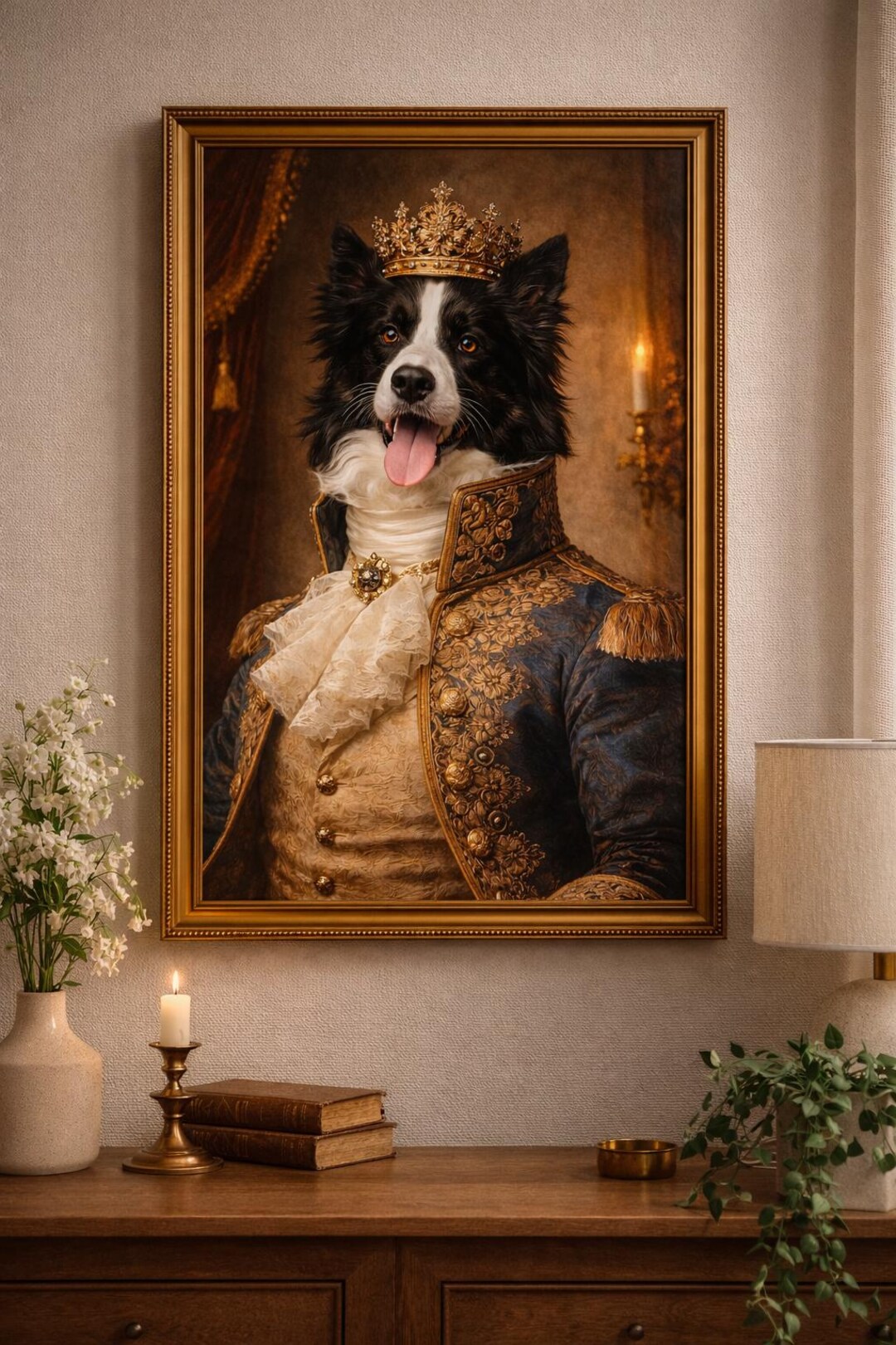 Custom Dog Portrait Poster, Royal Pet Portrait From Photo, Personalized ...