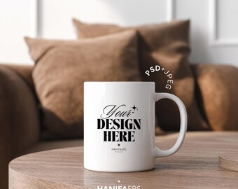 White Coffee Mug Mockup, PSD Smart Object, JPEG (Digital Download)