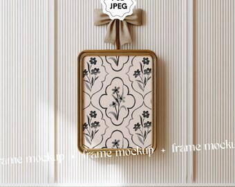 Vintage gouden lijstmodel, psd met slim object en jpeg - digitale download.