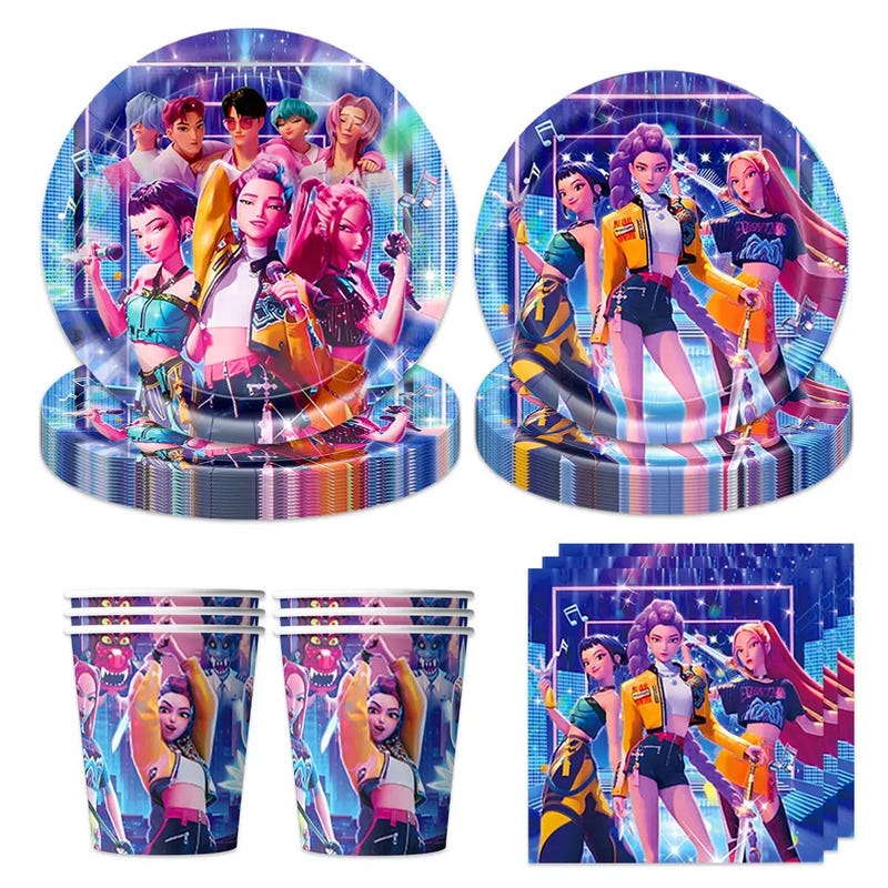 Kpop Demon Hunters Birthday Plates - Etsy