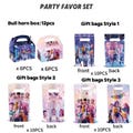 Kpop demon huntr party favor set |  Bull horn Boxes, Cupcake toppers, Gift bags,  Ballons | anime kpop themed party decor