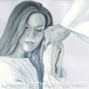 Familiar Grace - Watercolor, Christian artwork by Laura D&#39;Onofrio