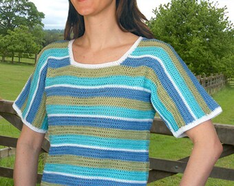 Striped Tee to Crochet PDF Pattern Instant Download