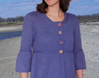 Cape Cod Cardigan to Knit PDF Pattern Instant Download