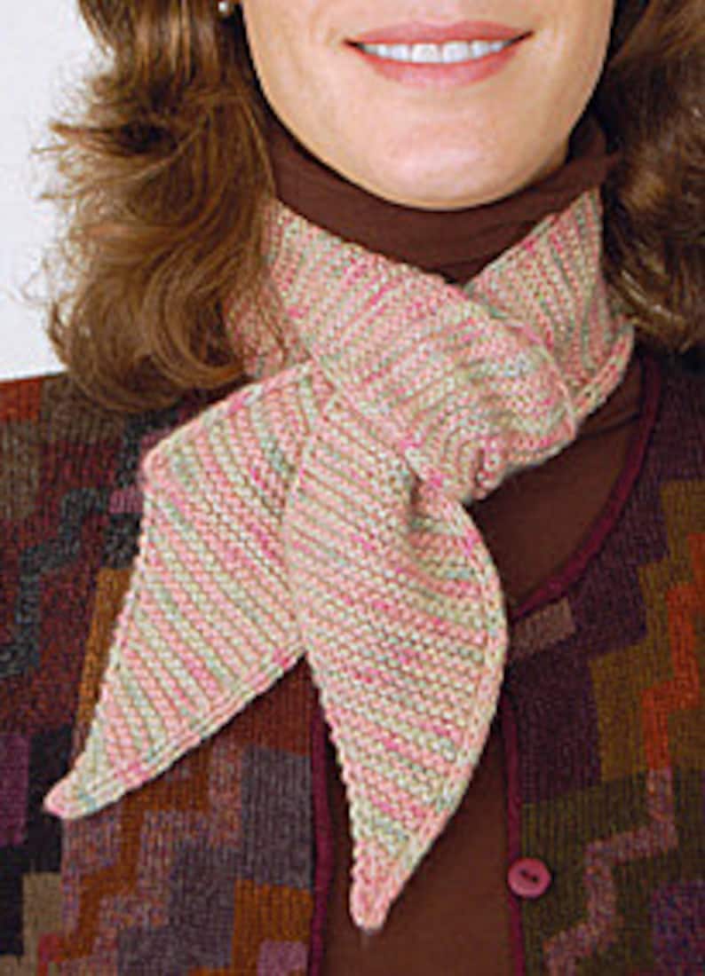 Skinny Scarf to Knit PDF Pattern Instant Download Etsy