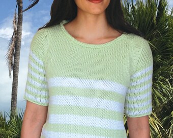 Sanibel Tee to Knit PDF Pattern Instant Download