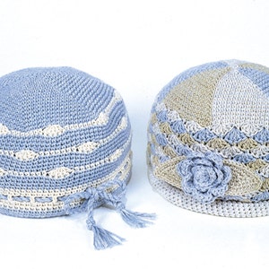 Patrón PDF de dos gorros a crochet Descarga instantánea
