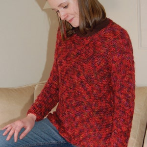 One Piece Sweater to Knit PDF Pattern Instant Download