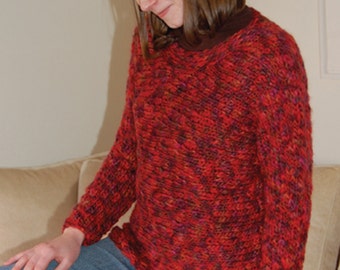 One Piece Sweater to Knit PDF Pattern Instant Download