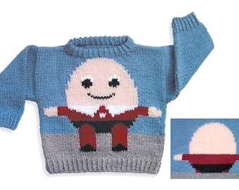 Humpty Dumpty Sweater to Knit PDF Pattern Instant Download