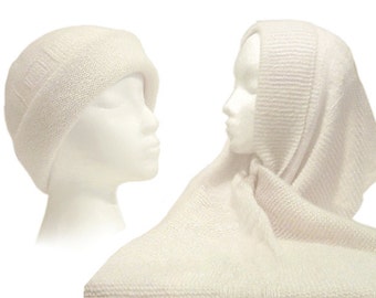 Cashmere Hat and Scarf to Knit PDF Pattern Instant Download