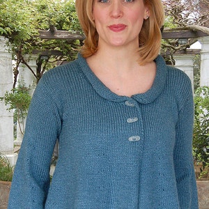 Cropped Swing Jacket to Knit PDF Pattern Instant Download