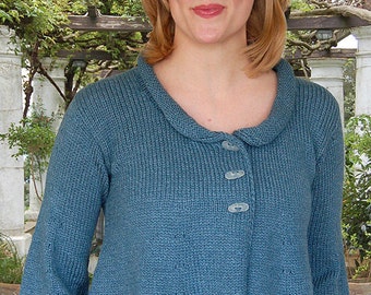 Cropped Swing Jacket to Knit PDF Pattern Instant Download