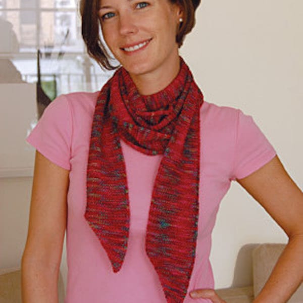 Skinny Scarf to Knit PDF Pattern Instant Download