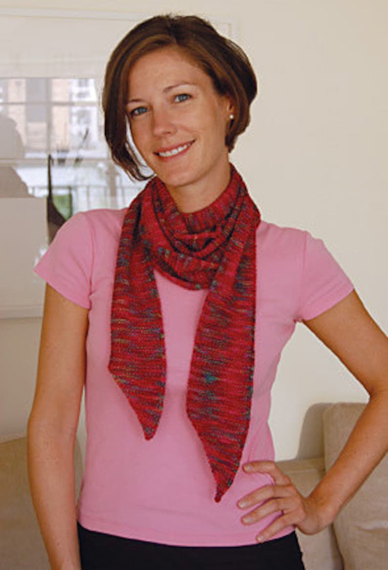 Skinny Scarf to Knit PDF Pattern Instant Download Etsy