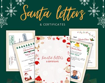 Editable Letter to Santa Template | Christmas Nice List Certificate (Canva)