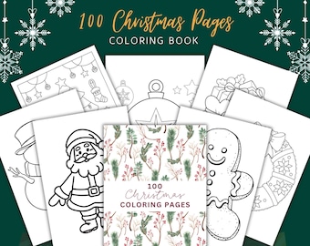 100 Christmas Coloring Pages | Festive Holiday Activity (PDF)