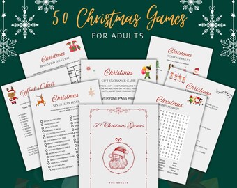 50 Adult Christmas Party Games | Printable Holiday Fun (PDF)