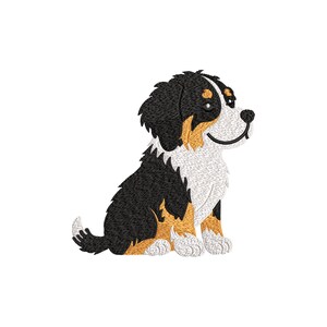 Berner sennenhund broderidesign, trefärgad valp (nedladdning direkt)