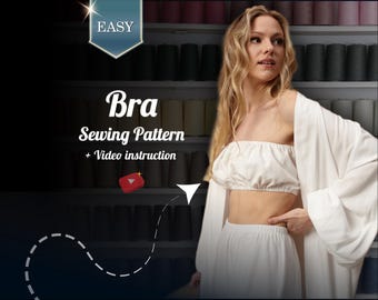 Strapless Bandeau Bra Top Sewing Pattern | Beginner Friendly (PDF Pattern)