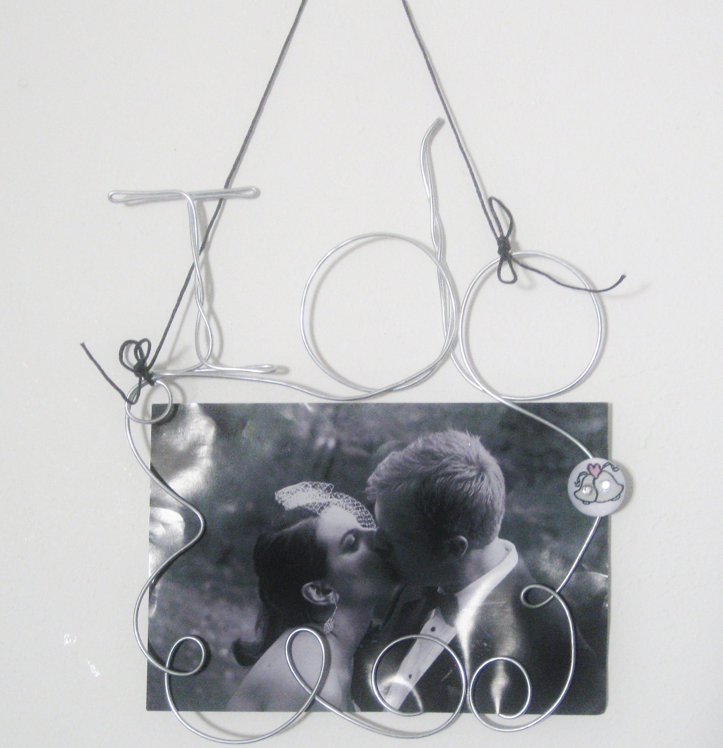 I do Hanging Wire 4x6 Picture Frame Photo Holder for Wedding Etsy