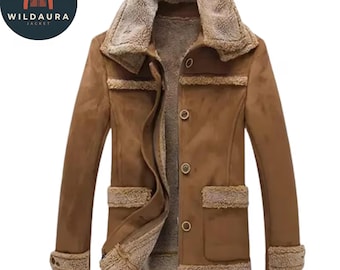 Men’s Shearling Sheepskin Coat | Handmade Leather Winter Jacket