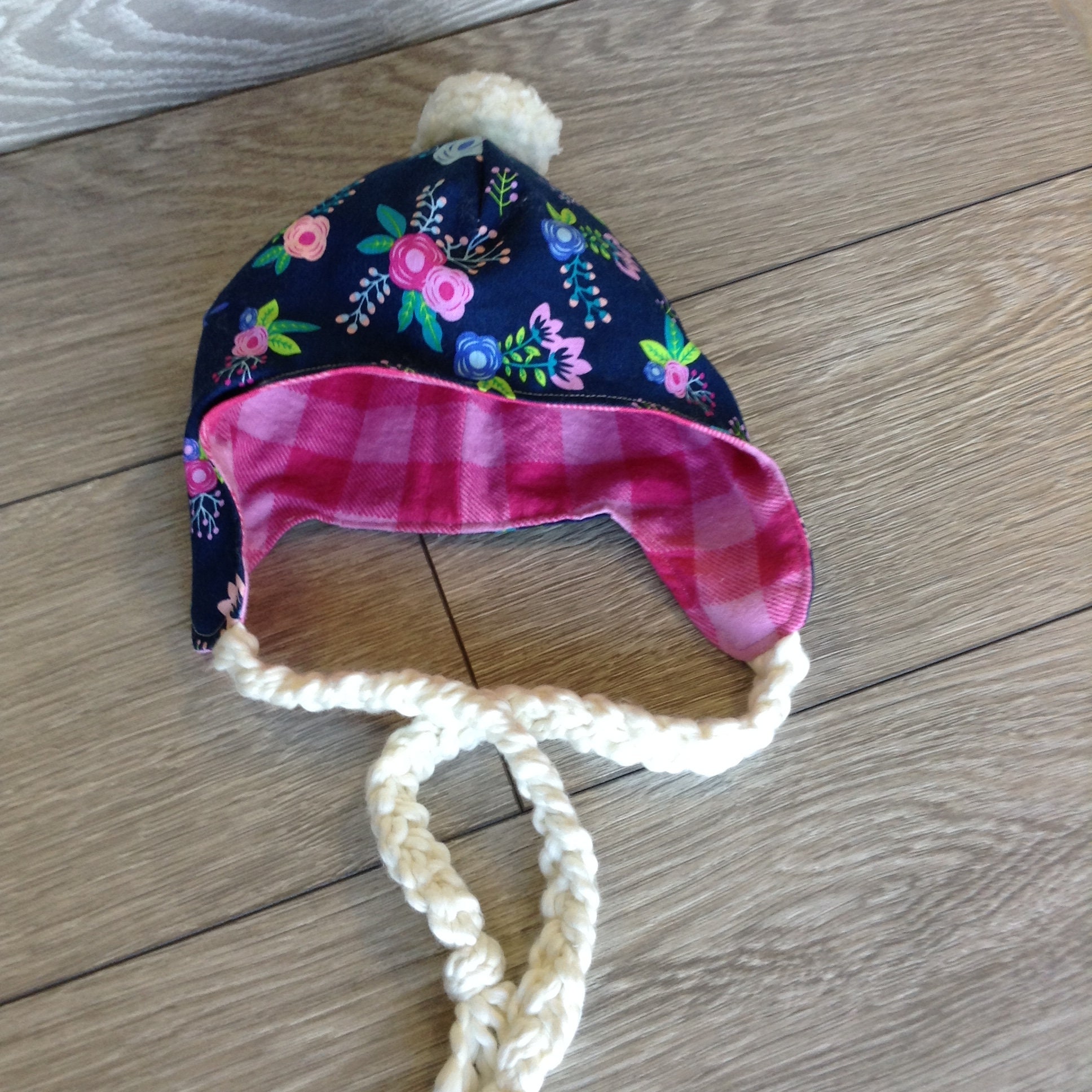 Trapper Hat Girl Trapper Hat Floral Trapper Hat Toddler Etsy