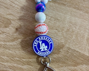 NUEVO cordón de béisbol inspirado en los LA Dodgers / cordón para maestros, oficinas y enfermeras