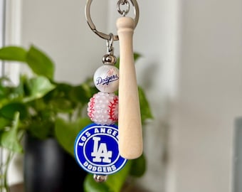 Llavero de los Dodgers inspirado en el béisbol: dije para bolso, llavero