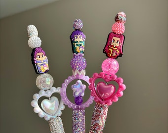 NUEVOS bolígrafos de diamantes de imitación Huntrix de Demon Hunters del Kpop (Rumi, Mira y Zoey)