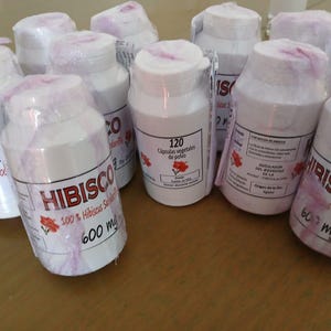 Hibiskus-Kapseln: 600 mg Vegan Kräuterergänzung für Wellness - 120 Count