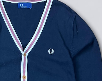 フレッドペリー コットンティップドニット ヴィンテージカーディガン サイズS ニットジャンパー セーター