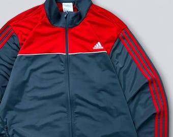 Veste de survêtement vintage Adidas Sportswear rétro Veste de sport zippée Taille 2XL