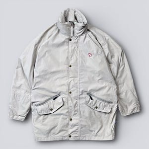 Vintage Fjällräven G-1000 Parka Jacket | Beige Swedish Outdoor Utility Coat | Retro Fjallraven Hiking Gear | Gorpcore Aesthetic | Size XL