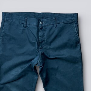 Carhartt SID Pant 36x34 Navy Blue Workwear Chino Trousers Stretch Streetwear image 3