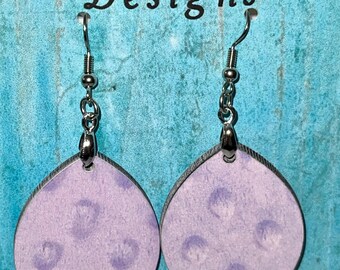 Wood Dangle Trendy Dotted Earrings