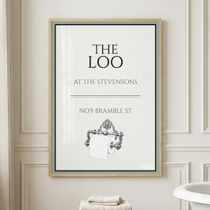 Decorazione murale personalizzata per il bagno - Solo stampa o con cornice - Personalizzazione WC - Stampa poster per la tua casa - P2