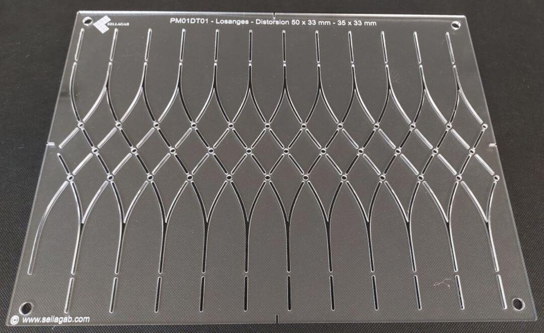 Plexiglas Templates - Distortion Diamonds 50x33 Mm - 65x33 Mm (small ...