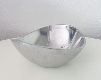 Vintage Nambé Aluminium 569 Mid Century Butterfly Schale