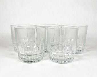 Set of 5 Vintage Arcoroc France Lancer On The Rocks Glasses